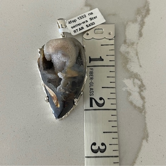 Unisex One of a Kind Shell Fossil 100 Million Years Old Pendant - Picture 4 of 12